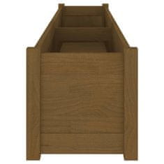Vidaxl Vrtno cvetlično korito medeno rjavo 200x31x31 cm trdna borovina