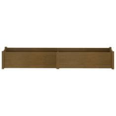 Vidaxl Vrtno cvetlično korito medeno rjavo 200x31x31 cm trdna borovina