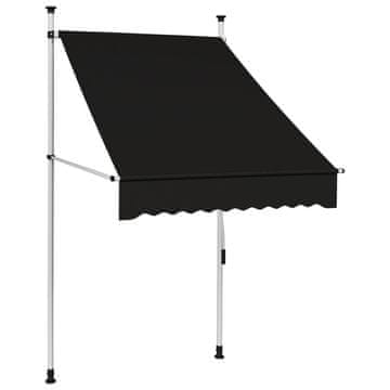 Vidaxl Ročno zložljiva tenda 100 cm črte