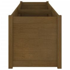 Vidaxl Vrtno cvetlično korito medeno rjavo 200x50x50 cm trdna borovina