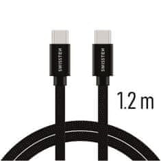 SWISSTEN USB-C/USB-C 1,2 m, črna