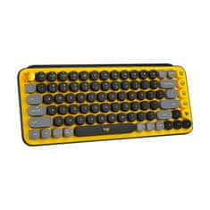 Logitech POP Keys tipkovnica, z emoji, mehanska, rumena, SLO (920-010735)