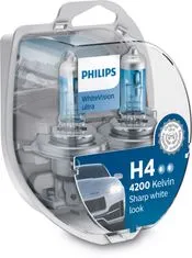 Philips 12V H4 60/55W P43T+W5W White Vision ultra polje