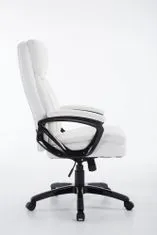 BHM Germany Pisarniški fotelj Platon, umetno usnje, bela barva