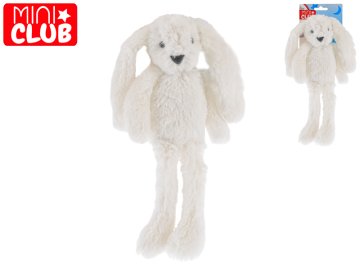 Mini klubski zajček plišasti beli 37 cm dolge noge