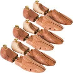 tectake Razteznik čevljev, 3 pari, razkošna cedrovina 37–38