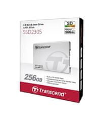 230S SSD disk, 256 GB, 560/500 MB/s, 3D NAND, alu (TS256GSSD230S)