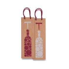 Sadoch Bottiglia Kraft darilna vrečka - 120 x 90 x 370 mm, za steklenico