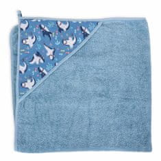 CEBA Frotirna brisača s kapuco in tiskano črto 100 x 100 Shark Towel Ceba