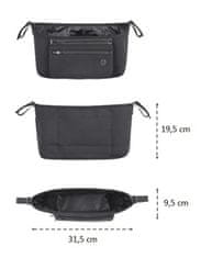 Petite&Mars Organizator za voziček Pocket Zip black