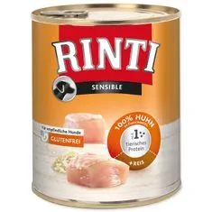 RINTI Sensible piščanec v pločevinki + riž - 800 g
