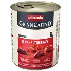 Animonda Konzerva Gran Carno Junior govedina + puranje srce - 800 g