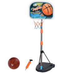 HOMCOM HOMCOM Set otroške košarke z nastavljivo višino, košarkarska žoga, podstavek in napihovalna črpalka so vključeni 32x65x126-158cm