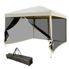 OUTSUNNY vodoodporen gazebo odstranljive stene z nosilno vrečko vrt jekla
oxford 3x3m kaki