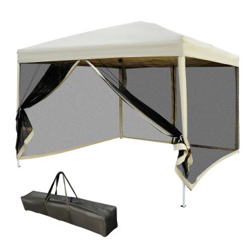 OUTSUNNY vodoodporen gazebo odstranljive stene z nosilno vrečko vrt jekla
oxford 3x3m kaki