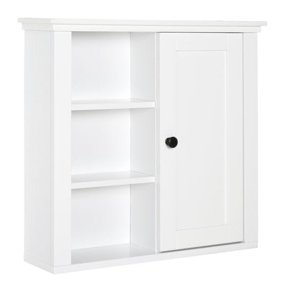 HOMCOM omarica 3 police vrata moderna zasnova
varčevanje s prostorom stenska kopalnica in kuhinja les
53x14,5x50.5cm bela