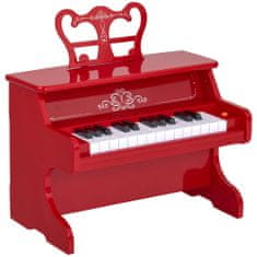 HOMCOM igrača klavir za otroke od 3 do 6 let, tipkovnica s 25 tipkami in stojalo za note, 39,5 x 23,5 x 38,5 cm,
rdeča