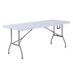 OUTSUNNY zložljiva piknik miza
prenosna taborniška vrtna miza v pe 180x 74x 74cm bela