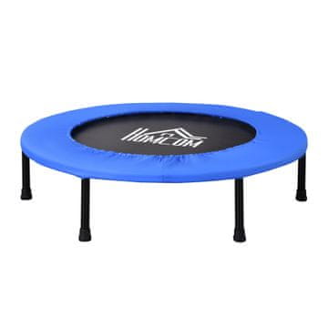 HOMCOM Elastični trampolin za fitnes skakanje i n domače usposabljanje, vzmeti in jekleni
okvir, Φ 9 1 x 2 2 ,5
cm, črn
in modra