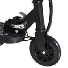 HOMCOM zložljivi električni skuter za otroke 120w max hitrost 12km/h zmogljivost 50kg 74x36x73- 91cm črna
