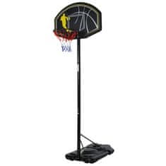 HOMCOM jekleni košarkarski obroč s
podstavkom, nastavljiv po
višini 112 × 74 × 365 cm