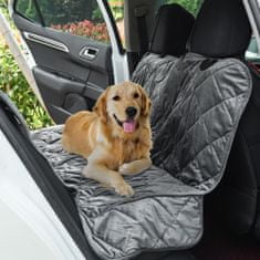 PAWHUT Prevleka za pasji avtomobilski sedež z velurnim učinkom, nedrsečim dnom in trakovi za pritrjevanje,
160x145cm, siva