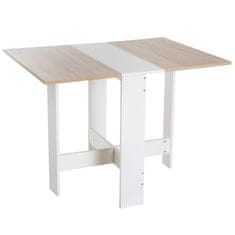 moderno oblikovana jedilna miza zložljiva les 103×76×73,5 cm beli hrast