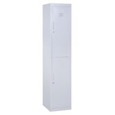 VINSETTO Vinsetto shranjevalna omara 4 police 2 vratca varnostno zaklepanje pisarna garaža hladno valjano jeklo 38x46x180cm siva
