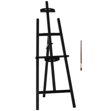 HOMCOM HOMCOM Slikarsko stojalo Professional Studio z nastavljivo višino in naklonom iz lesa 51,5x71,5x134,5, črno