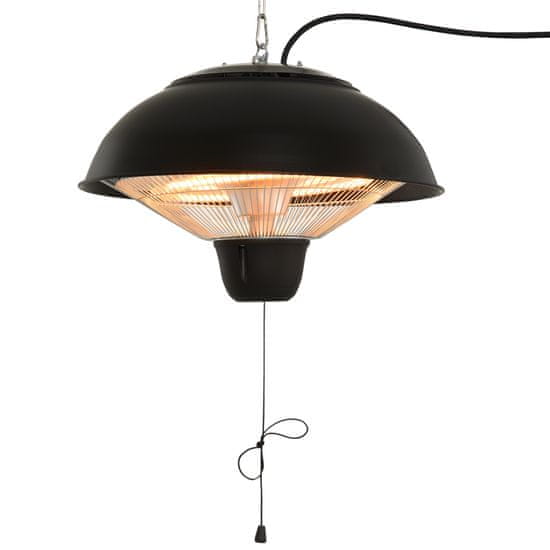 OUTSUNNY Outsunny infrardeči grelnik z LED osvetlitvijo iz aluminija in proti koroziji odporne epoksidne kovine Certifikat IP34: zaščita pred vodnimi curki 1500W Ø 41x31Acm