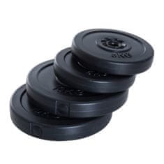 HOMCOM komplet 4 diskov za uteži za palice in hante skupne teže 30 kg, 2x5 kg in 2x10
kg, črne barve