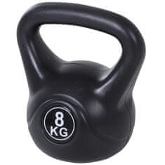 HOMCOM 8 kg pvc športni in fitnes
kettlebell s peskom in
gladkim ročajem proti trenju