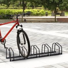 HOMCOM stojalo za parkiranje koles za 5 koles jekleno 130 × 33
× 27 cm črno