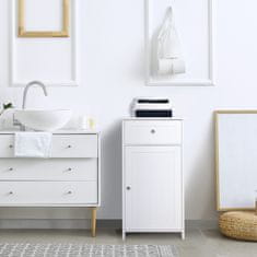 KLEANKIN Oblikovanje omare z 2 predali proti nagibanju kopalniške omare v
mdf 43 x 34 x 77cm bela