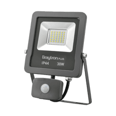 BRAYTRON FLOOD SL reflektor LED 30W toplo bela PIR IP54 antracit