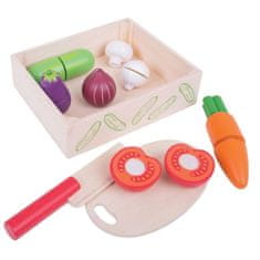 Bigjigs Toys Bigjigs igrače Rezanje zelenjave v škatli