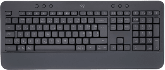Logitech K650 Signature tipkovnica, brezžična, USB, SLO g, grafitna (920-010945)