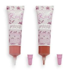 Makeup Revolution Set tekočih rdečil X Roxi (Cherry Blossom Liquid Blush Duo) 2 x 15 ml
