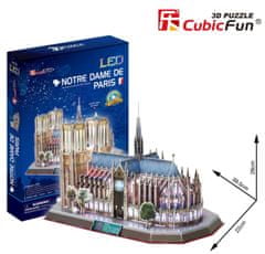 CubicFun Osvetljena 3D sestavljanka Notre Dame 149 kosov