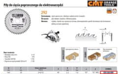 CMT Prečna žaga, končna obdelava Hm 160X20X2,2/1,6 Z=40