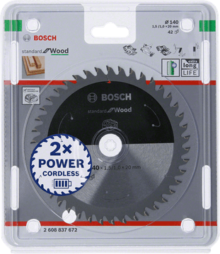 BOSCH ŽAGA STANDARD ZA LES AKUMULATORSKA 140x20x42z