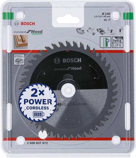 Bosch Standardna akumulatorska žaga za les 140X20X42Z