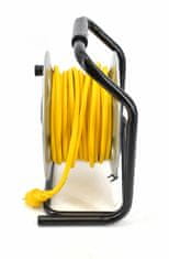 shumee Heavy Duty Yellow Metal Reel podaljšek kabel 30M 3X1.5 Mm 16A / 3680W / IP44 Neopren