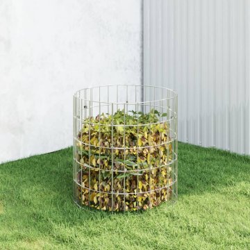 Vidaxl Vrtni kompostnik Ø50x50 cm pocinkano jeklo