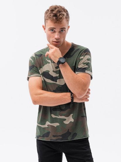 OMBRE Moški majica Bethan camo-kaki