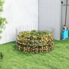 Greatstore Vrtni kompostnik Ø100x50 cm pocinkano jeklo