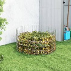 Vidaxl Vrtni kompostnik Ø100x50 cm pocinkano jeklo