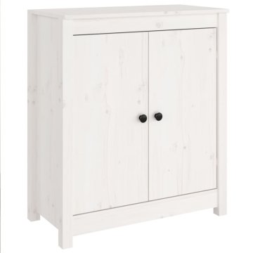 Vidaxl Komoda bela 70x35x80 cm trdna borovina
