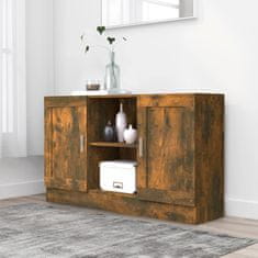 Vidaxl Komoda dimljeni hrast 120x30,5x70 cm konstruiran les