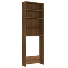 Vidaxl Omara za pralni stroj rjavi hrast 64x24x190 cm